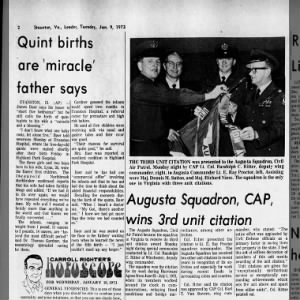 1973-01-09 Lt Col Ritter Presents Award (The Daily News Leader Pg-2 Tue 1973-Jan-09)