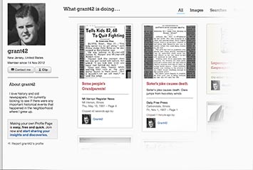 Profile page on The News Leader Archive